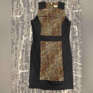 Michael Kors Cheetah Print/Black Business dress. Size 4.